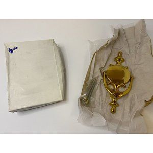 Oval Style Brass Metal Door Knocker Home‎ Decor Gold Color Vintage READ